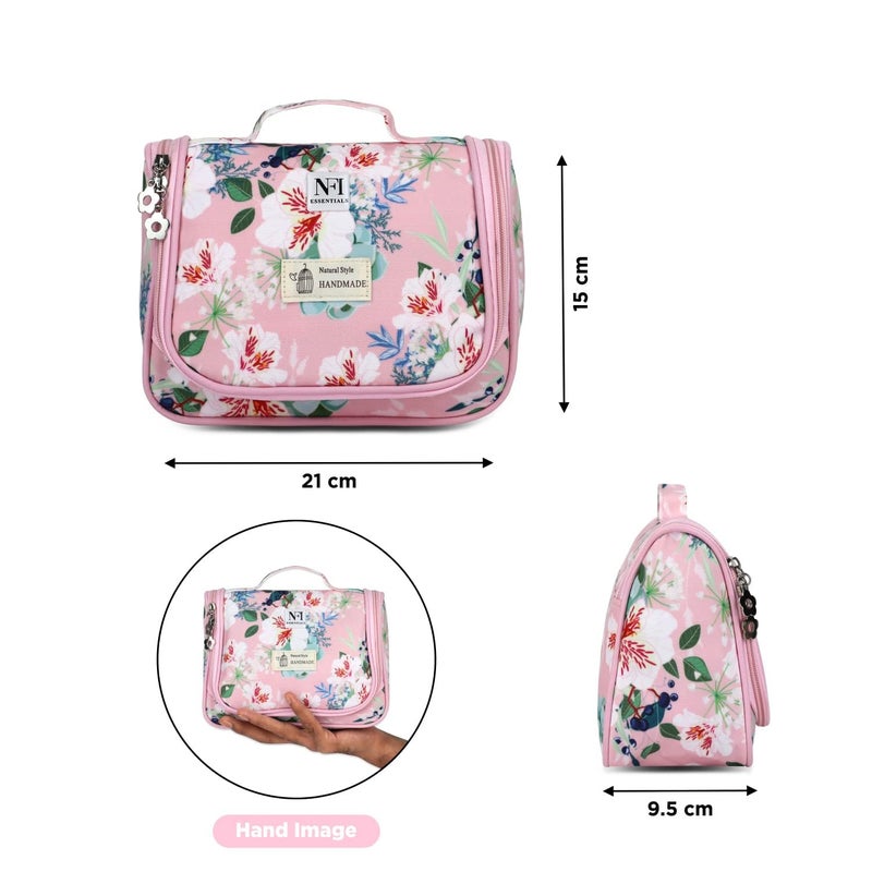NFI essentials Multifunctional Cosmetic Bag with Hook for Travel Make up Organiser Storage Cosmetic Pouch Vanity Bag for Ladies - Image 4
