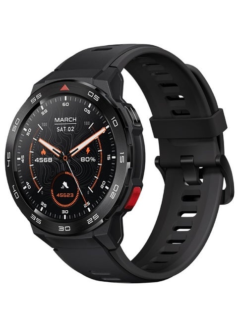 ساعة ذكية GPS Sports Watch GS PRO 1.43 شاشة AMOLED HD ، عمر بطارية طويل للغاية 24 يومًا ، 70 وضعًا رياضيًا رمادي غامق