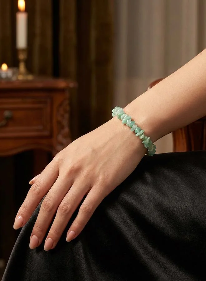 تايك تو Green Stone Chip Bracelet