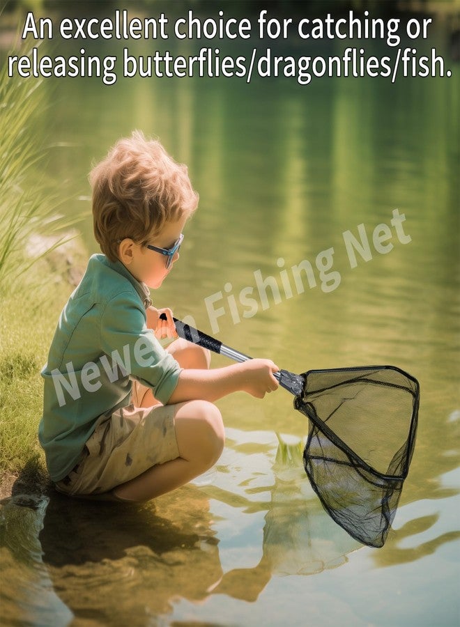 Neween Fishing Net, Foldable Collapsible Telescopic Fish Landing Net, Durable Nylon Material Mesh Landing Net for Easy Catching or Releasing for Trout 55cm - Image 4