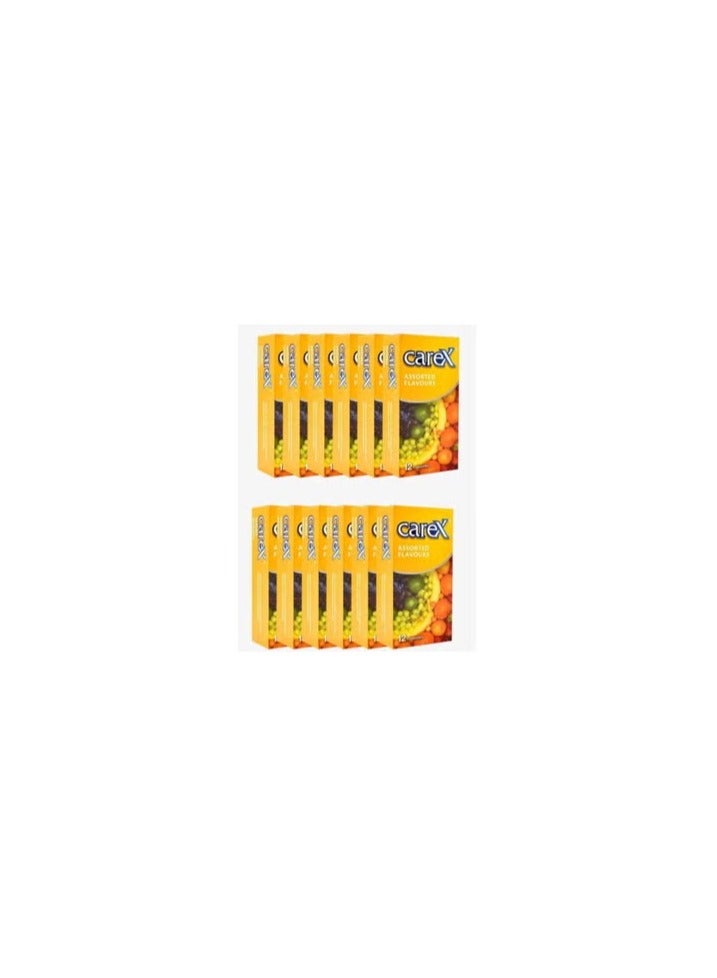 careX Assorted Flavours Condoms 12S*12 Boxes - Image 1
