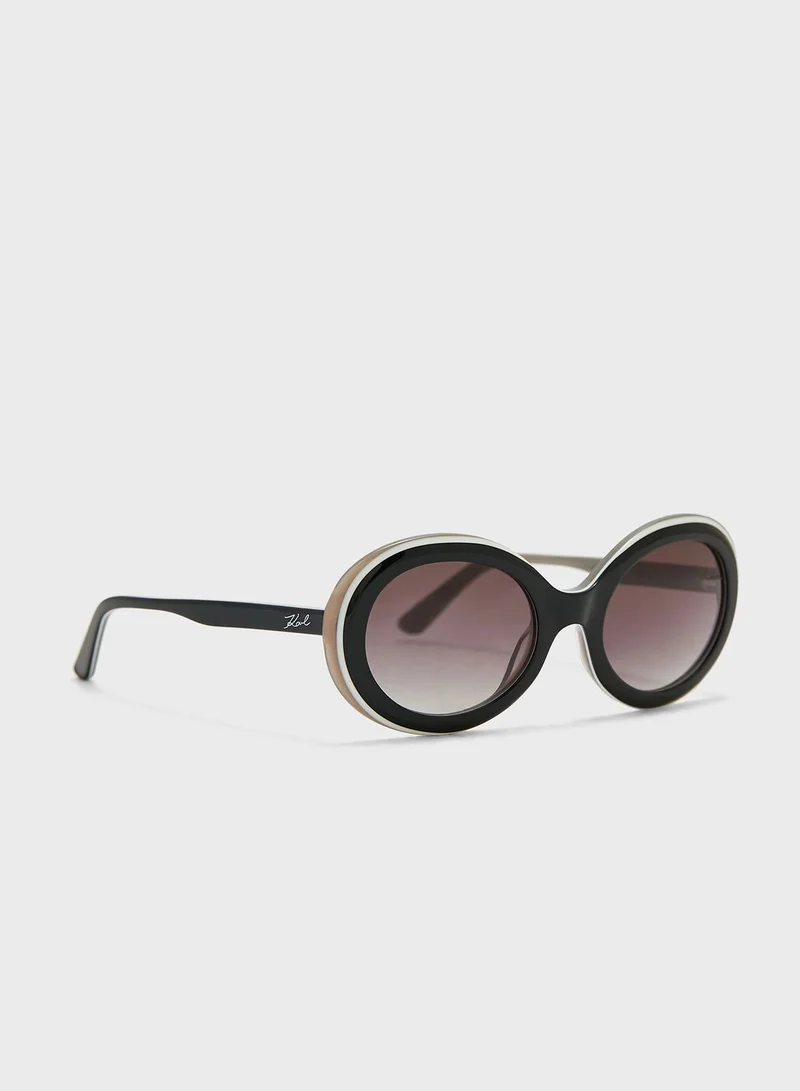 Karl Lagerfeld Oval Shape Sunglasses