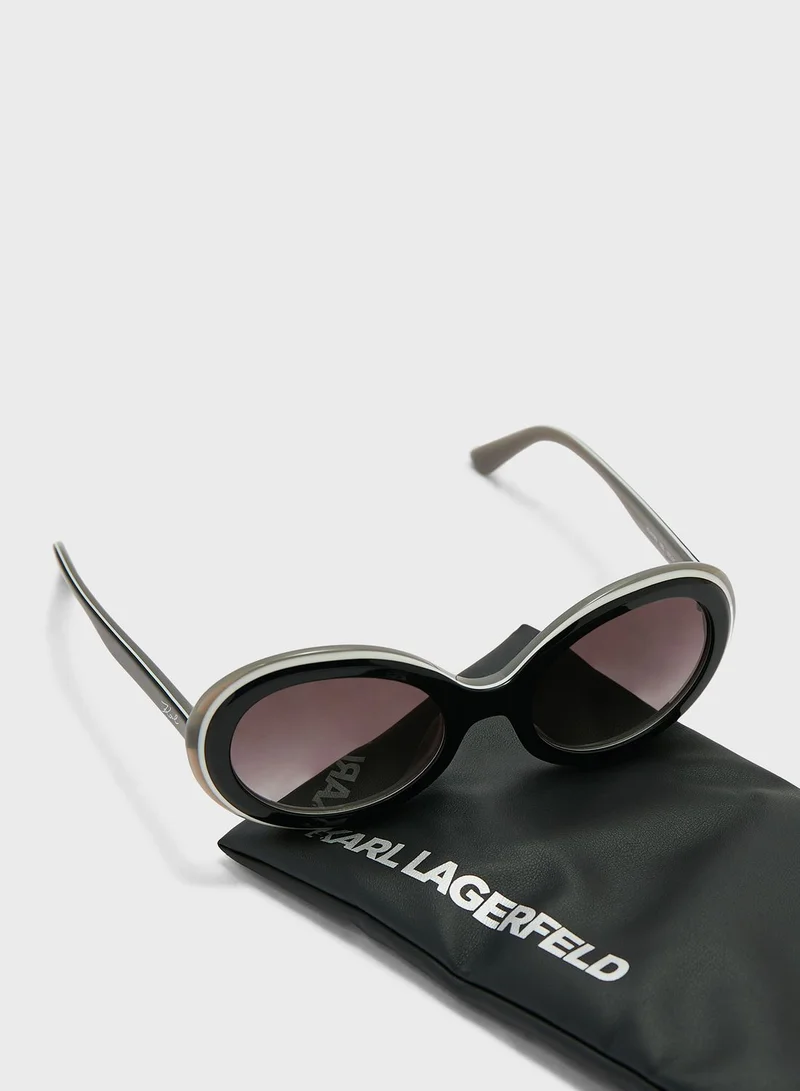 Karl Lagerfeld Oval Shape Sunglasses