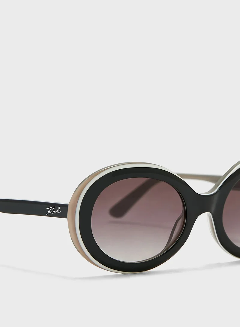 Karl Lagerfeld Oval Shape Sunglasses