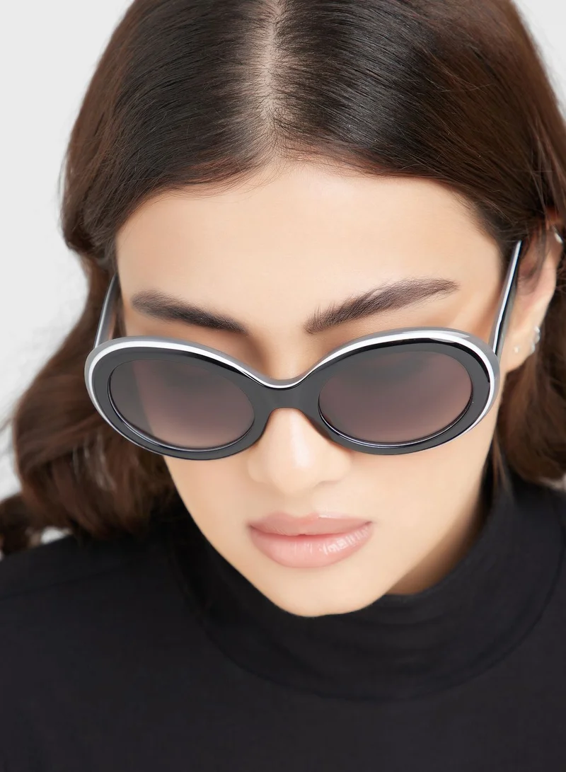 Karl Lagerfeld Oval Shape Sunglasses