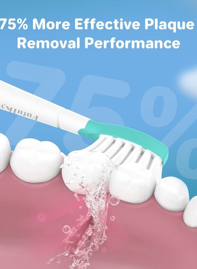 Futulkyus رؤوس فرشاة استبدال أطفال FutulkyUS لفرشاة الأسنان الكهربائية Philips Sonicare: رأس فرشاة ناعمة متوافقة مع 4100، رأس قياسي للأولاد والبنات فوق 7 سنوات، 6 قطع - Image 4