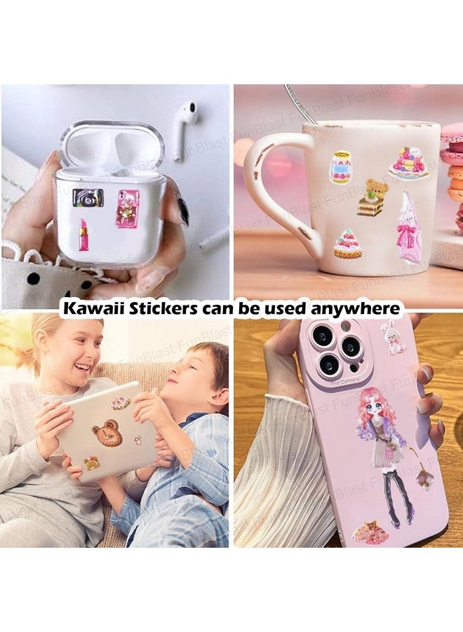 فنبلاست مجموعة ملصقات FunBlast Kawaii - مجموعة من ملصقين لتغيير ملابس الأميرة، ملصقات ثلاثية الأبعاد DIY للفتيات، ملصق جمالي، ملصقات لطيفة، ملصقات ذاتية اللصق، مجموعة ملصقات منتفخة - تصميم عشوائي (2) - Image 3