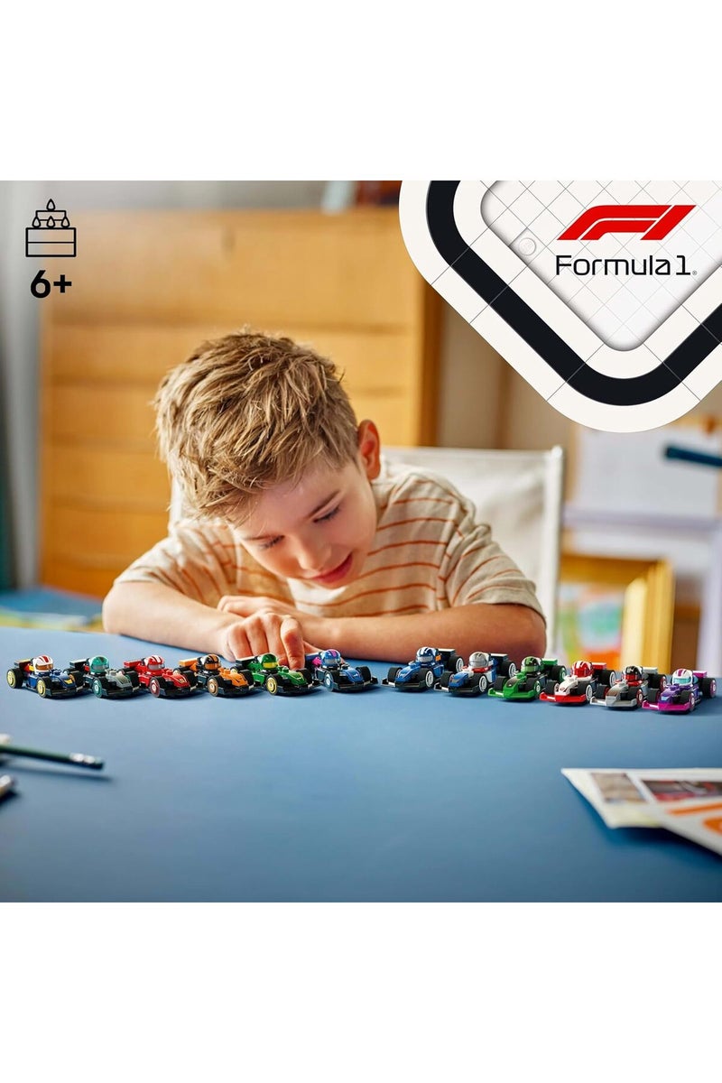 ليغو ليجو ميني فيجرز سيارات سباق فورمولا 1 القابلة للاقتناء – احصل على واحدة من 12 سيارة مصغّرة مع خوذات السائقين وعجلات متحركة – فرق الفورمولا 1 تشمل فيراري، مرسيدس، ماكلارين، ريد بُل – علبة مفاجأة – 71049 - Image 5