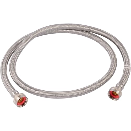 Eastman 5 foot Washing Machine Hose, 3/4 Inch FHT x 3/4 Inch FHT, Braided Stainless Steel Washing Machine Connectors, 48368 - Image 1