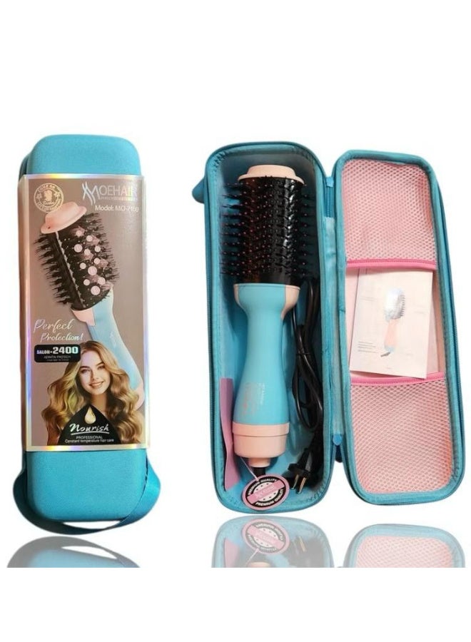 موهير فرشاة شعر دواره موهير لتصفيف الشعر + شنطة   2400 وات - Image 2