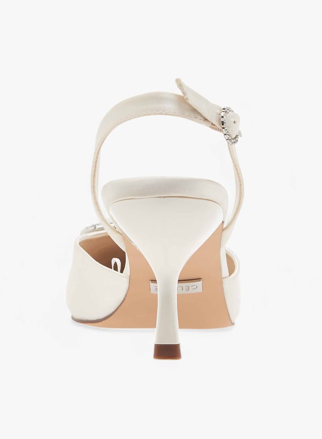 سيليست حذاء نسائي بكعب ستيليتو مزين بإبزيم وحزام خلفي - Image 5