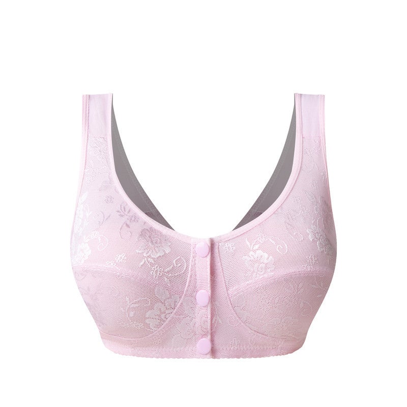 Elderly Underwear Front Buckle Bra Pure Cotton Vest-Style Middle-Aged And Elderly Underwear Female Stall Sale Mother Underwear - Image 1