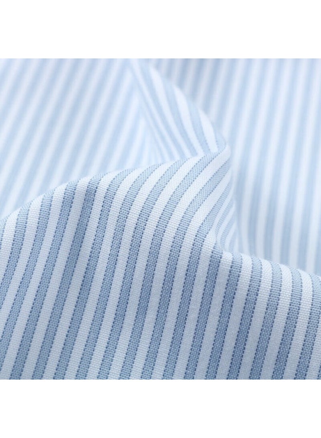 Youngor Striped 100s Dp Non-iron Cotton Stretch Long Sleeve Shirt Gray Blue 43 Spring Autumn New Arrival - Image 3