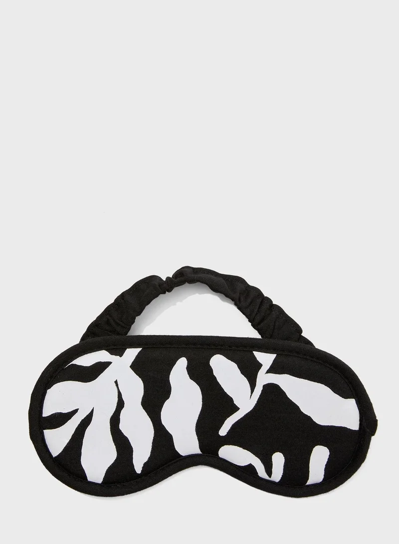Typo Abstract Eye Mask