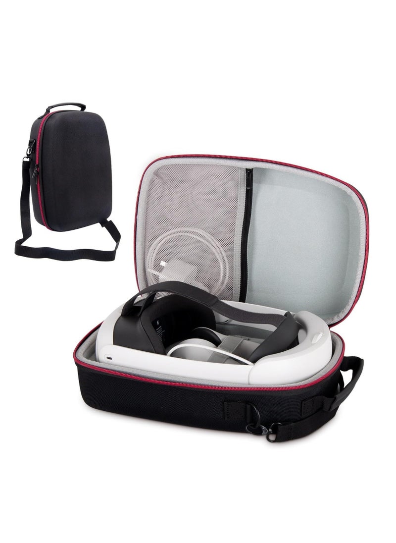 XICEN - Carrying Case for Meta Quest 3 VR Headset & Gaming Console, Portable Case with Shoulder Belt, Waterproof Shockproof Storage Bag with Mesh Pocket for Meta Quest 3 Accessories - Image 1