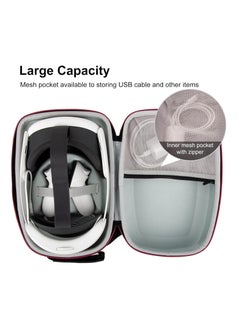 XICEN Carrying Case for Meta Quest 3 VR Headset & Gaming Console, Portable Case with Shoulder Belt, Waterproof Shockproof Storage Bag with Mesh Pocket for Meta Quest 3 Accessories  - Image 4