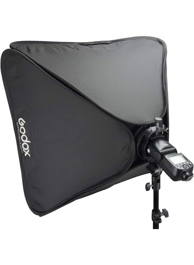 Godox صندوق ضوء قابل للطي بحجم 60 سم مع شبكة قرص العسل + حامل فلاش S2 لسلسلة V1، AD200Pro، AD200، AD400Pro، وسلسلة V860Ii Tt350 (Sggv6060Cm) - Image 2