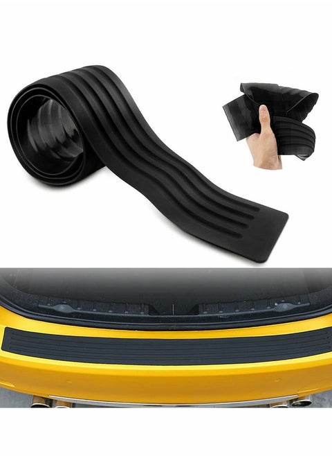 Rear Bumper Protector Universal Car Rear Bumper Protector Black Rubber Durable Protect and Hide Scratches Anti-Scratch Rubber Trim Cover 104cm Black Sticker Guard For Car Pickup SUV