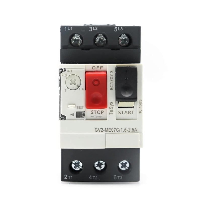 GV2ME04C 0.4 0.63A MPCB قاطع دائرة حراري مغناطيسي واقي 3P زر تشغيل بدء - Image 1