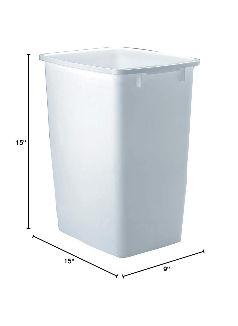 Rubbermaid Rubbermaid FG280500WHT 21 Qt White Wastebasket  - Image 2