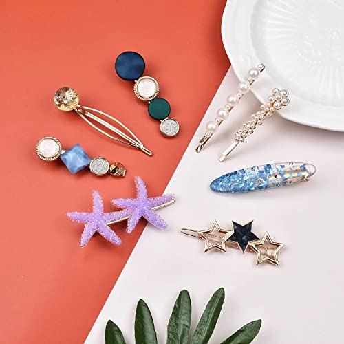 Tresneria® Korean Hair Clips Assorted Flower Star Teddy Clips - 21 PCS - Image 5