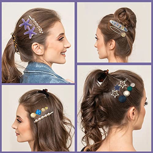 Tresneria® Korean Hair Clips Assorted Flower Star Teddy Clips - 21 PCS - Image 3