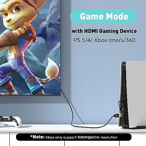 UANTIN HDMI to DisplayPort Adapter (4K 60Hz,1080p 120Hz) Uni-Directional HDMI Male to DP Female Converter [2 Pack] for Monitor Compatible with GPU,Laptop,AMD,NVIDIA,PS5,Xbox More - Image 3