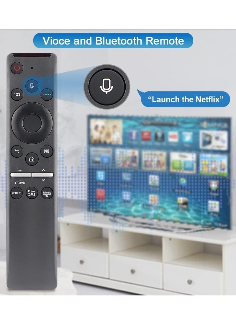 PopZa BN59-01330G Universal Voice Remote Control for Samsung Smart TV – Bluetooth, Mic, and Compatibility with Samsung LED Ultra HDR 4K Crystal UHD Curved Smart TV, Netflix, Prime Video, Samsung Plus - Image 4