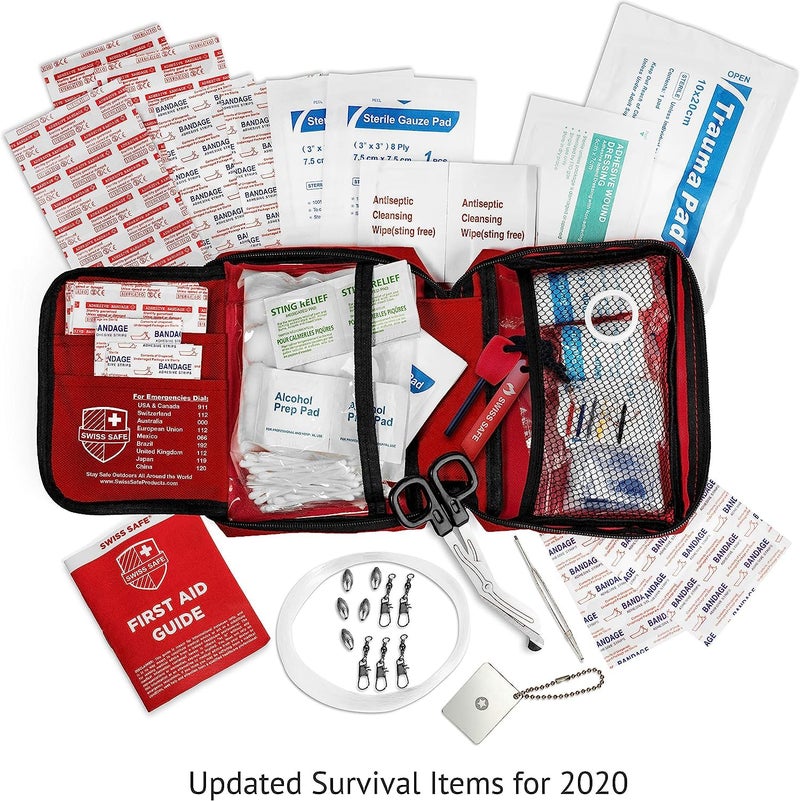 Swiss Safe 2-in-1 First Aid Kit for Car, Travel & Home, Businesses - Bonus Mini Kit for Medical Emergency Aid, Survival, Camping - FSA & HSA Eligible - 200 Pcs, Medium FAK - Image 4