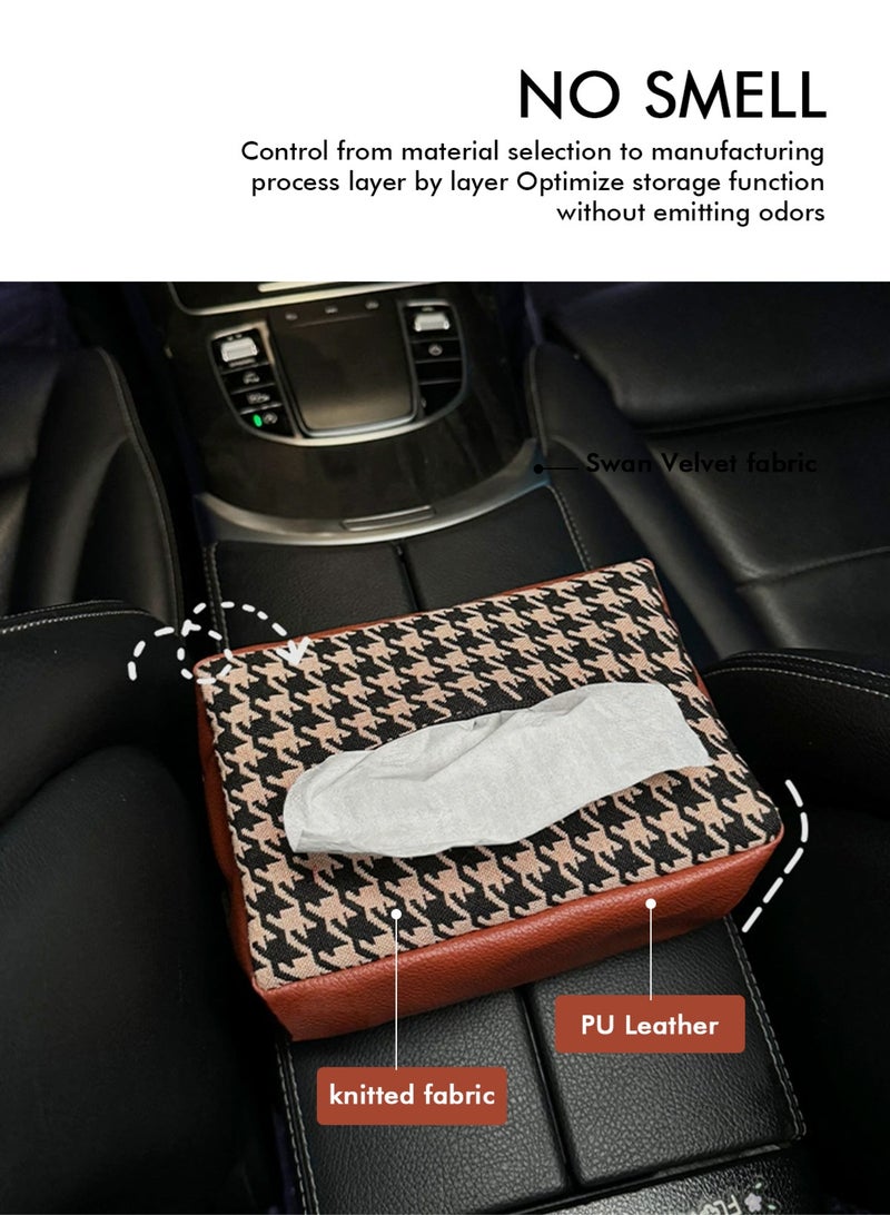 HomarKet Car Tissue Holder Leather –Tissue Box Holder for Car | Leather Tissue Box Cover | Hanging Tissue Box Holder - Image 2