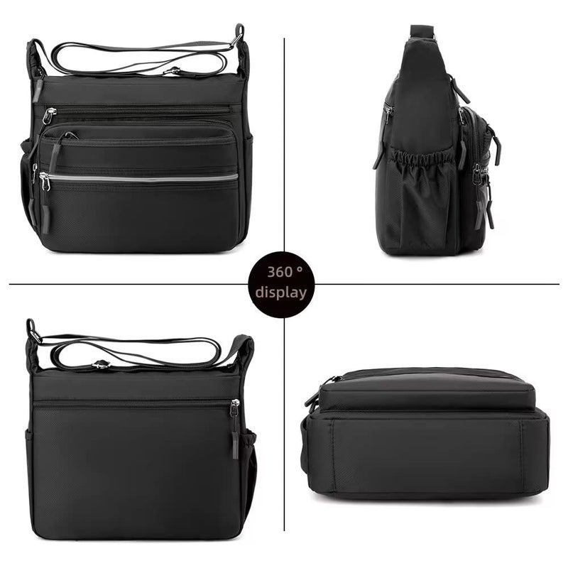 Mudono Messenger Bag for Men Nylon Waterproof Shoulder Bag Large Multi-pocket Crossbody Bag Daily Travel Work Bag Lightweight Satchel - Image 3