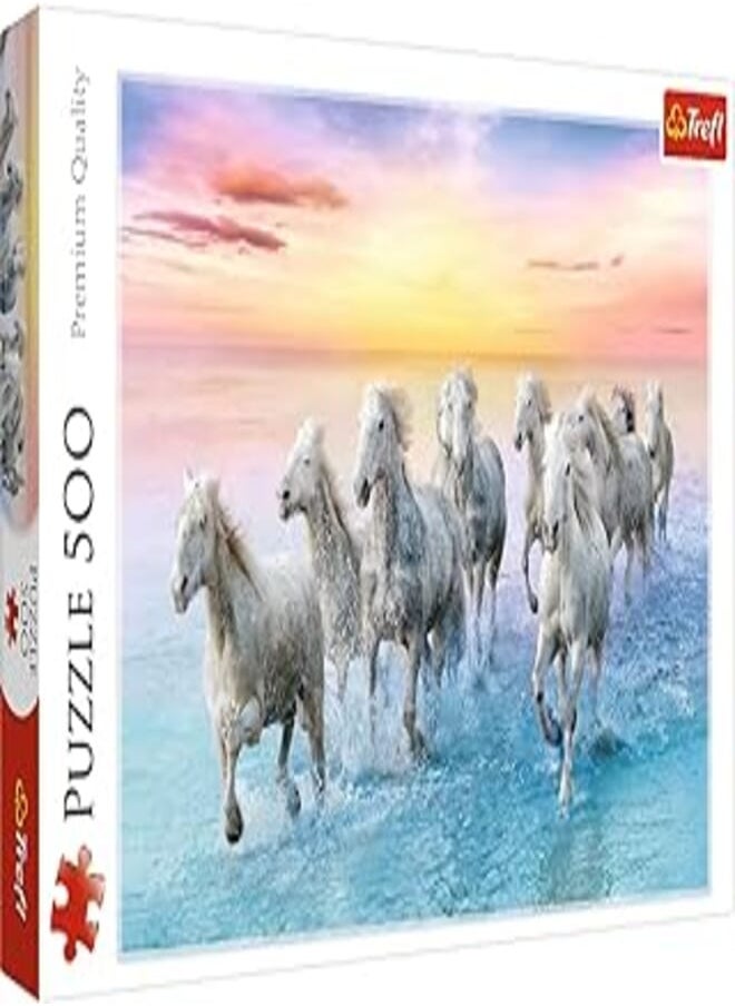 Trefl Galloping white horses 