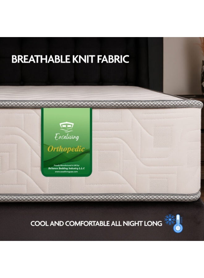 EASELIVING Super King Size Orthopedic Mattress - 20 cm Medium Firm Mattress with Breathable Fabric | Reversible Bonnell Spring Ortho Mattress with Pressure Relief for All Sleepers | 3-Year Warranty (200 x 200 cm) - Image 5