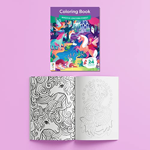 Hinkler Jr Jigsaw 100-Piece Jigsaw Puzzle: Magical Unicorn Forest Shiny Shaped Puzzle & Coloring Book - 19.3inx14.2in - Jigsaws for Kids Aged 6 to 8 - Fantasy Themed Jigsaw – Unicorns and Fairies - Image 3