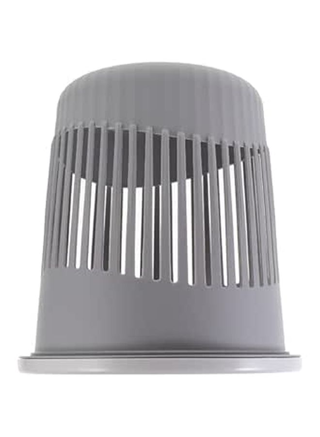 Small Plastic Trash Can Without Lid for Kitchen Bathroom Office Living Room Gray - Image 1
