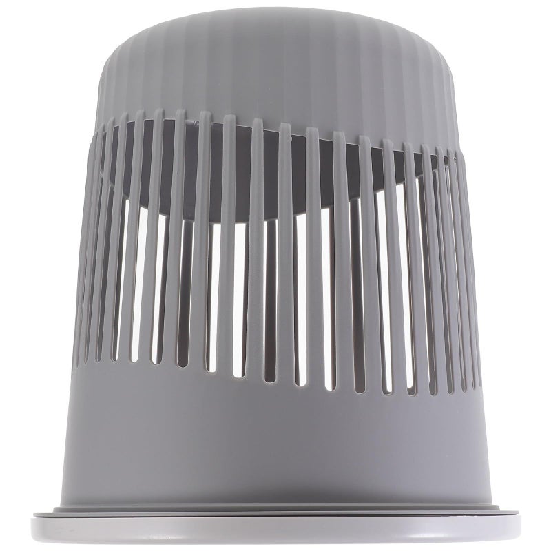 Small Plastic Trash Can Without Lid for Kitchen Bathroom Office Living Room Gray - Image 2