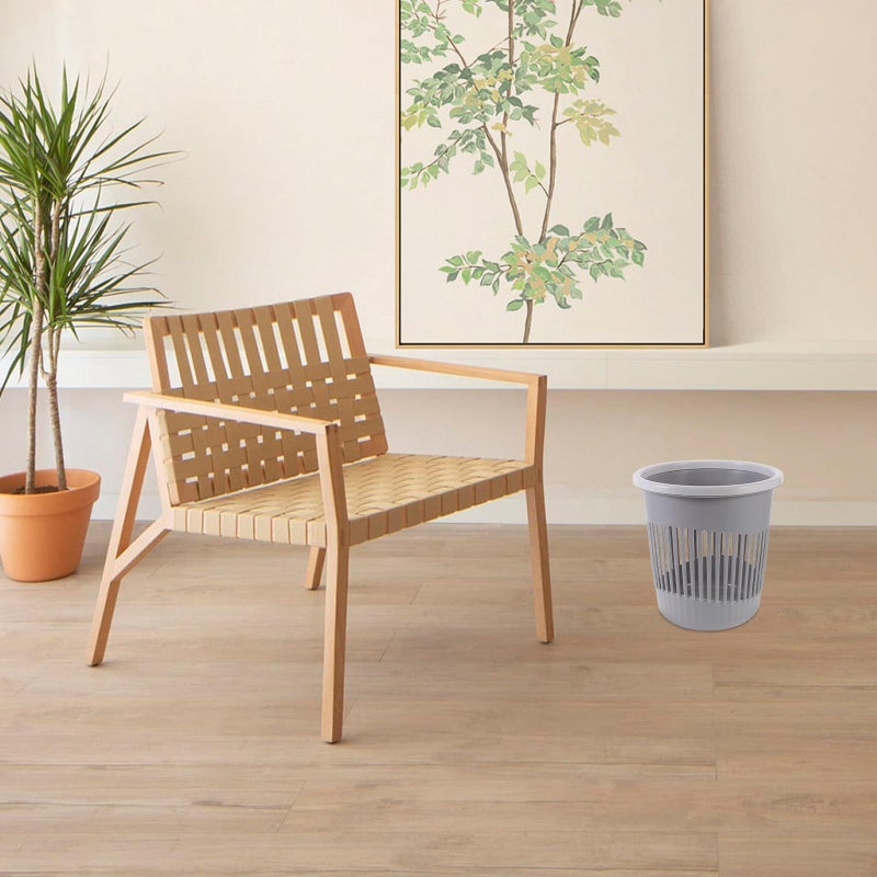 Small Plastic Trash Can Without Lid for Kitchen Bathroom Office Living Room Gray - Image 5