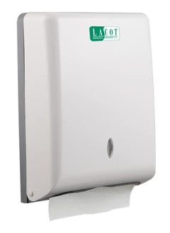 LACOT GENERAL TRADING LLC Interfold Wall Mount Commercial Toilet Tissue Paper Dispensers for Bathroom, Kitchen, White  - Image 2