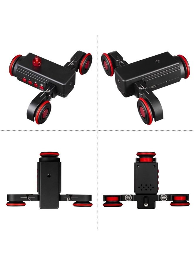 Eachshot Motorized Dolly Car, 3-Wheels Wireless Electric Track Rail Slider Video Camera Dolly Car with Remote Control, Compatible with DSLR Camera, Camcorder, for GoPro, iPhone, and Android Smartphone - Image 4