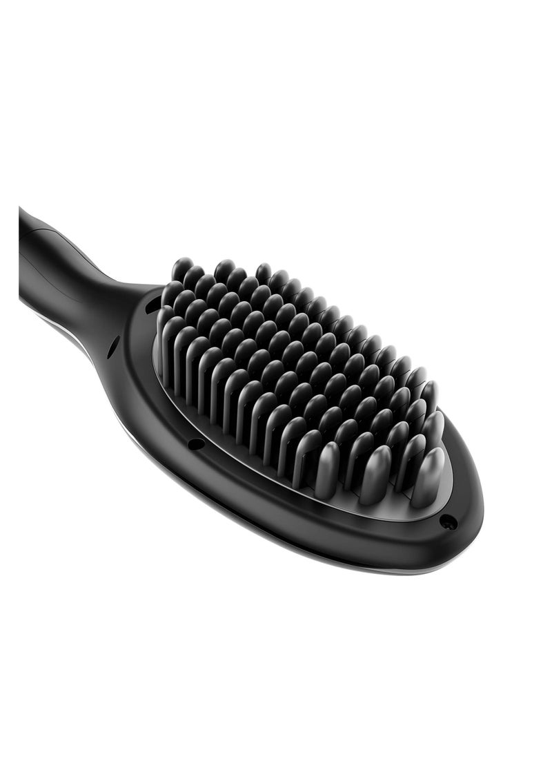 S3 Straightener Brush , Fast Heating , Shiny Effect , ionic Tec , 230°C , Tourmaline Ceramic Black