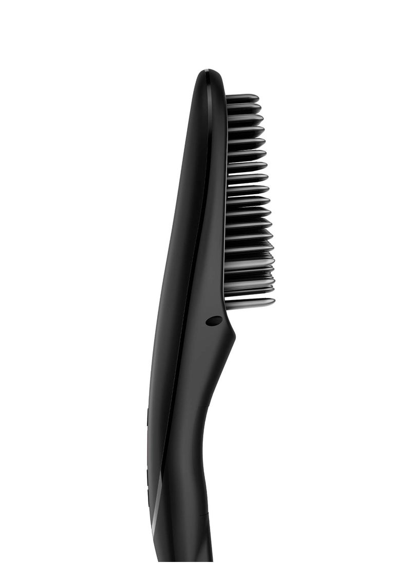 S3 Straightener Brush , Fast Heating , Shiny Effect , ionic Tec , 230°C , Tourmaline Ceramic Black
