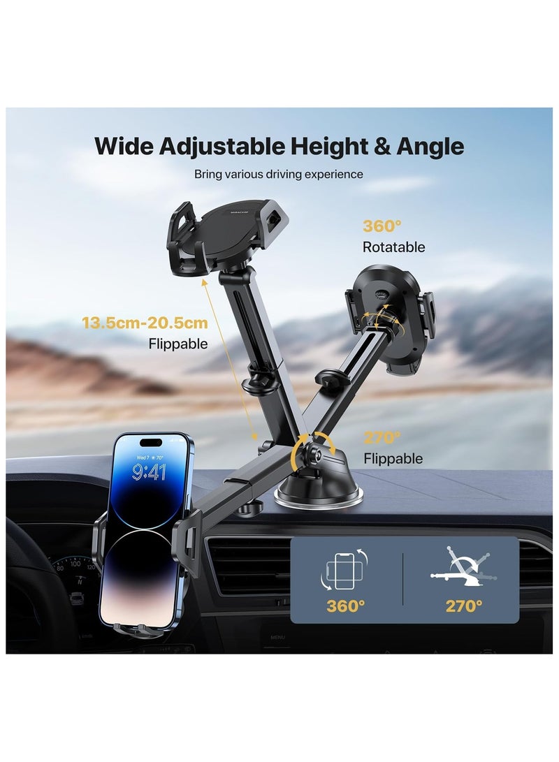 SPECTON Phone Holder Car for Dashboard & Windscreen & Air Vent & Desk [4 in 1] Mobile Holder for Car Compatible with All Smartphones - Image 5