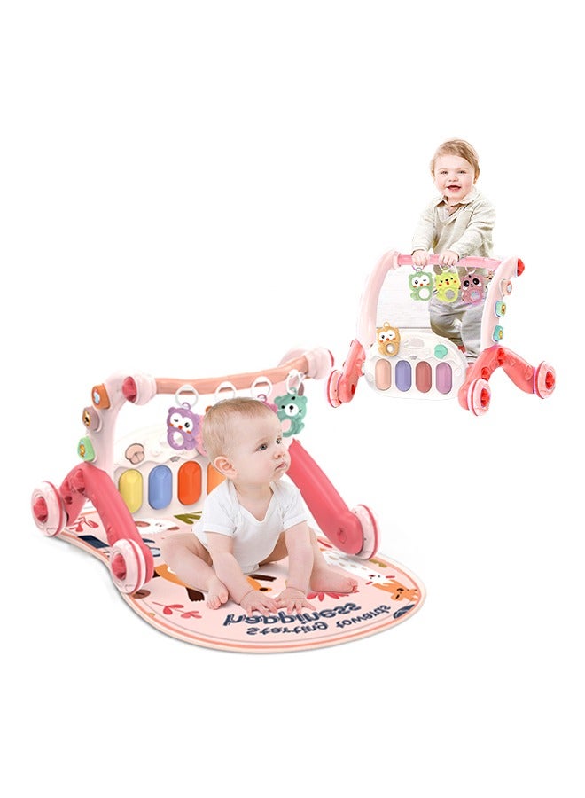 6 in 1 Baby Play Mat with Walker Gym Mat, Baby Games Toys, Non-slip and Durable Baby Walker, Music and Colorful Lights for Baby Growth  - Image 1