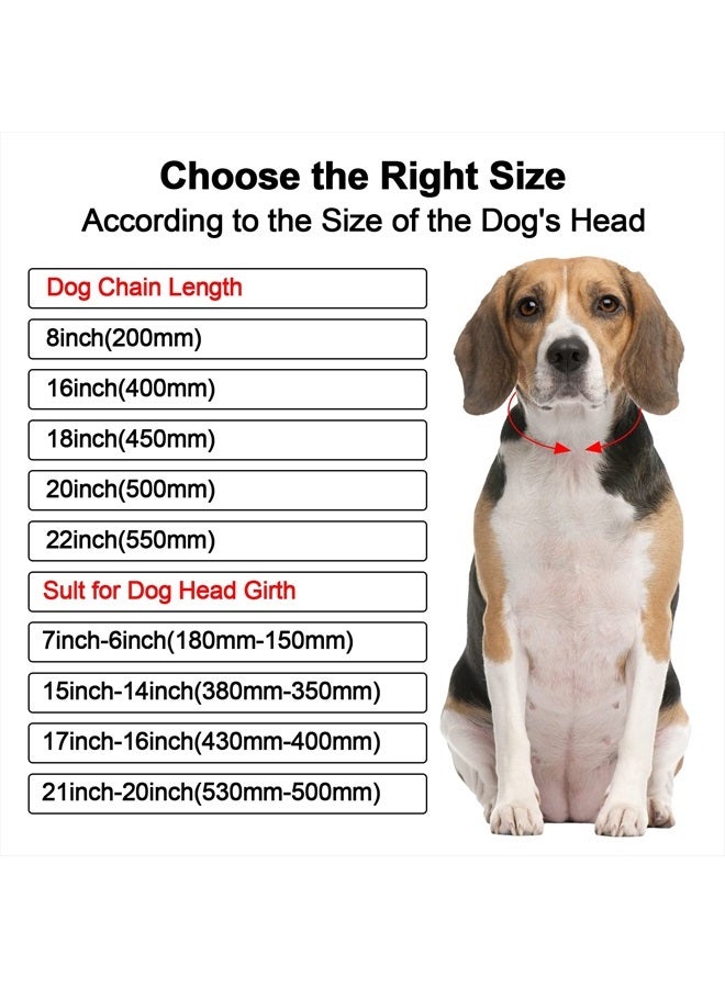 KOLODOGO سلسلة كلب معدنية مرصعة بالألماس لتدريب الكلاب مع مشبك آمن وأطواق للحيوانات الأليفة للكلاب الكبيرة والمتوسطة - Image 5