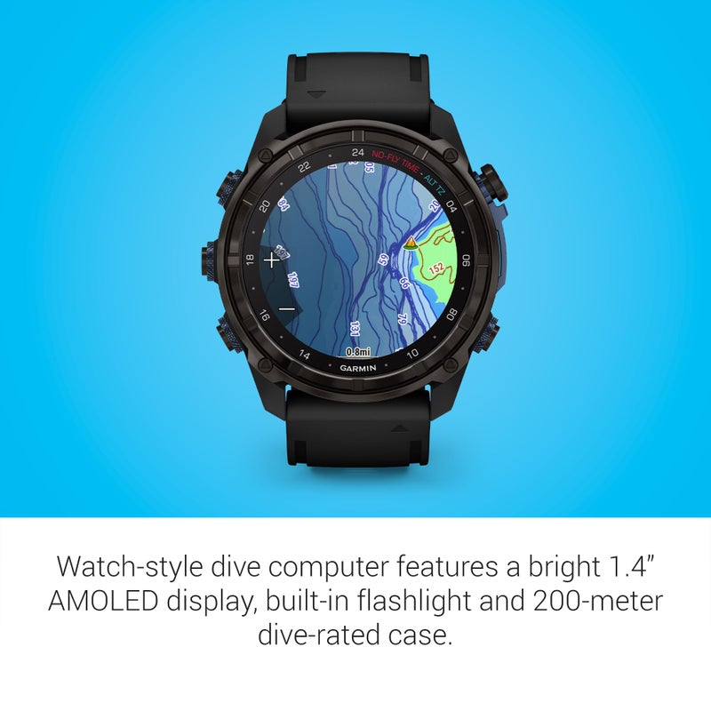 GARMIN Garmin Descent™ Mk3i, Dive Computer and Multisport GPS Smartwatch, Air Integration, Black  - Image 3