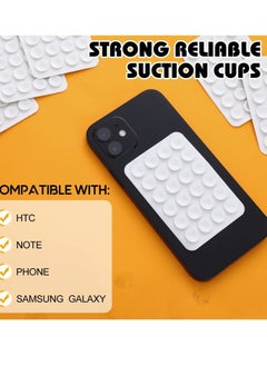 Captaintech 12 Set Adhesive Silicone Suction Cup, Suction Phone Case, Silicone Suction Phone Case Adhesive Mount, Non Slip Phone Suction Cup, Suitable for Bathroom Home Kitchen (White)  - Image 5
