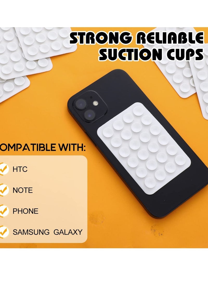 Captaintech 12 Set Adhesive Silicone Suction Cup, Suction Phone Case, Silicone Suction Phone Case Adhesive Mount, Non Slip Phone Suction Cup, Suitable for Bathroom Home Kitchen (White)  - Image 5