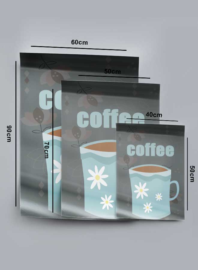 LOWHA Poster Painting Art With Four Separate Pieces Of Double-Sided Stickers Coffee Cup Draw For Home Bedroom Living Room And Office Decor - Image 4