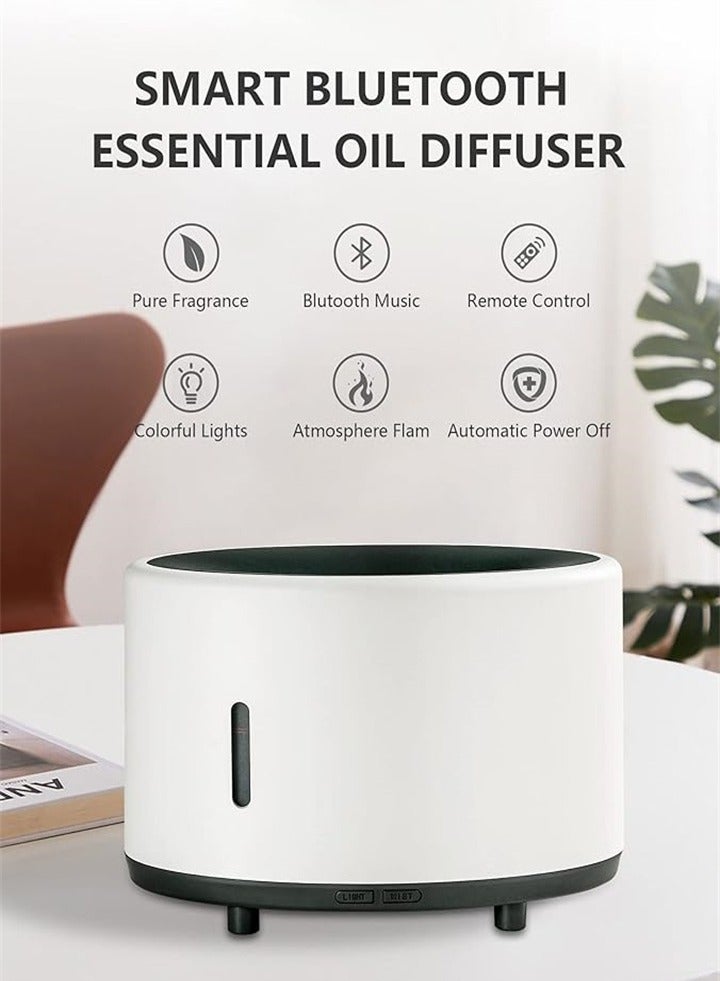 Flame Diffuser Air Humidifier for Home Office with 7 Color Changes, Ultra Quiet Aroma Scent Air Diffuser with Waterless Auto Shutoff, Bluetooth for Music Playback  - Image 2