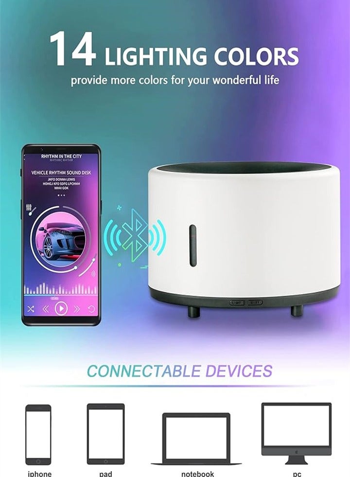 Flame Diffuser Air Humidifier for Home Office with 7 Color Changes, Ultra Quiet Aroma Scent Air Diffuser with Waterless Auto Shutoff, Bluetooth for Music Playback  - Image 4